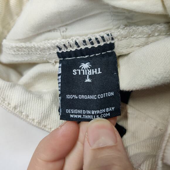 Thrills Free People Workshop Panel Organic Cotton Utility Pants Cream 2 Workwear - Picture 8 of 16